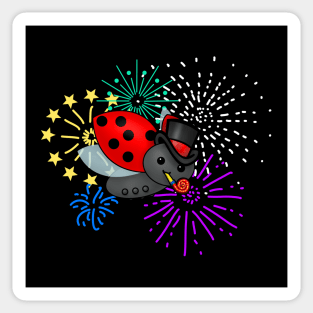 New Years Ladybug Sticker